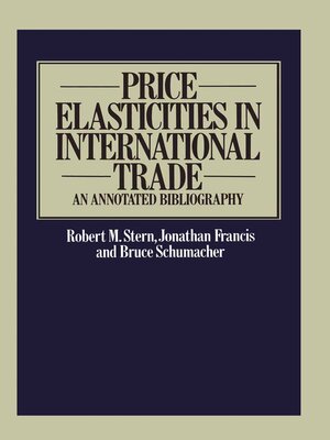 cover image of Price Elasticities in International Trade